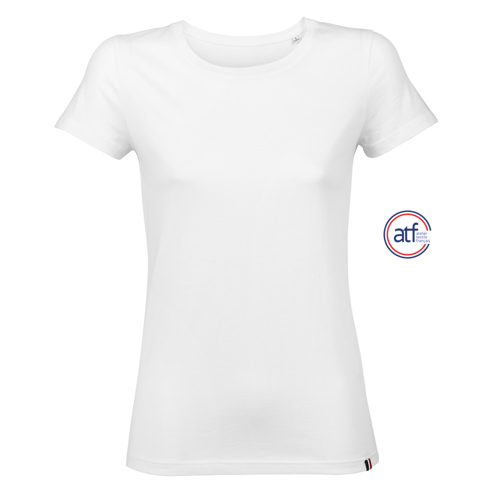 Tee-shirt publicitaire Femme col rond 100% coton peigné Made in France