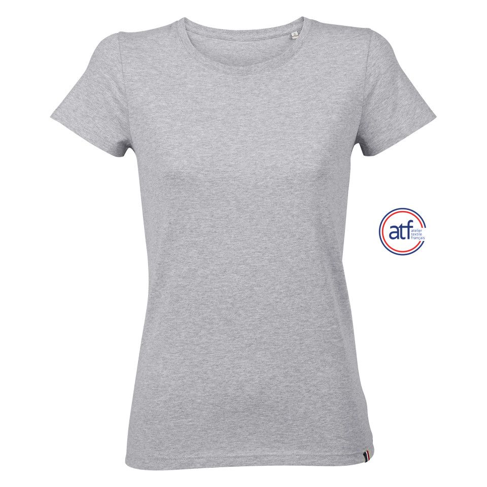 Tee-shirt publicitaire Femme col rond 100% coton peigné Made in France