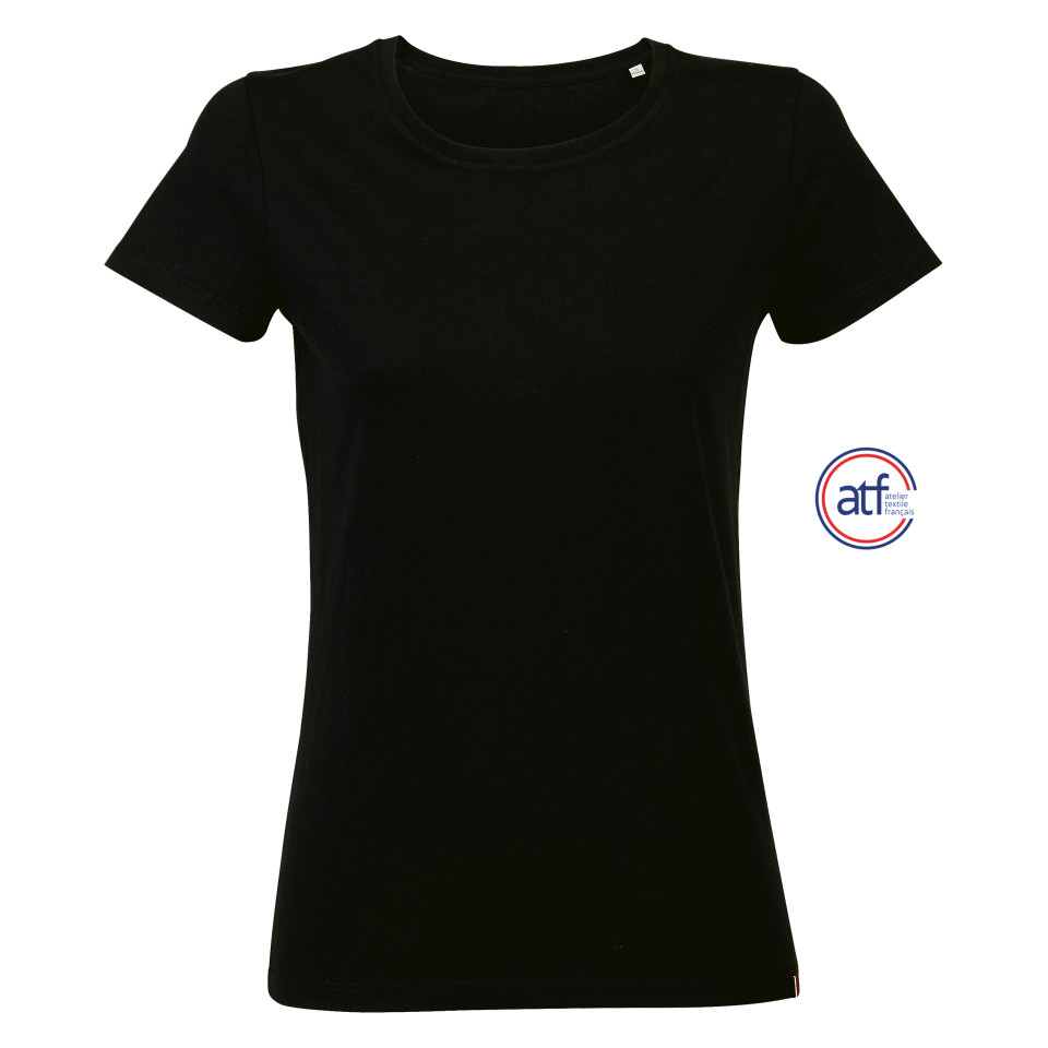 Tee-shirt publicitaire Femme col rond 100% coton peigné Made in France