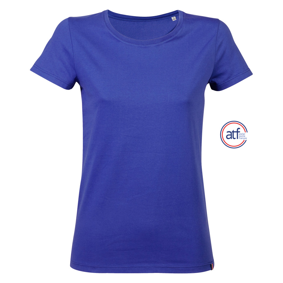 Tee-shirt publicitaire Femme col rond 100% coton peigné Made in France