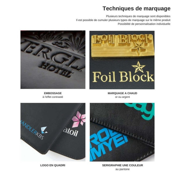 Porte carte grise publicitaire personnalisé français - Simon et Cie
