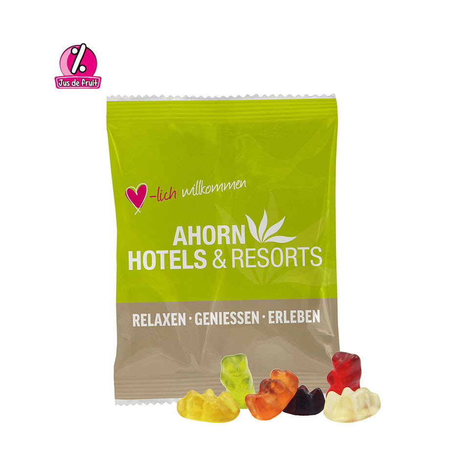 Bonbons publicitaires mini ours d'or avec jus de fruit HARIBO