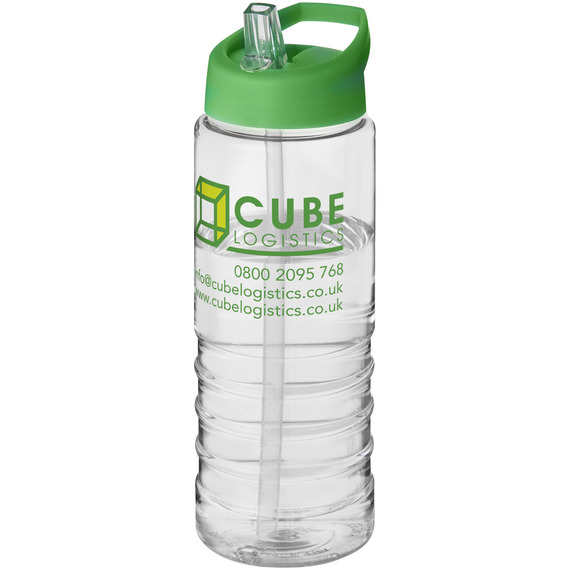 Bouteille publicitaire de sport H2O Treble 750 ml avec couvercle à  bec verseur