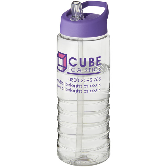 Bouteille publicitaire de sport H2O Treble 750 ml avec couvercle à  bec verseur