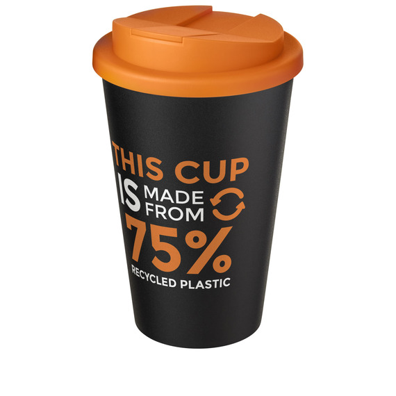 Gobelet Americano® Eco recyclé publicitaire de 350ml avec couvercle anti-déversement