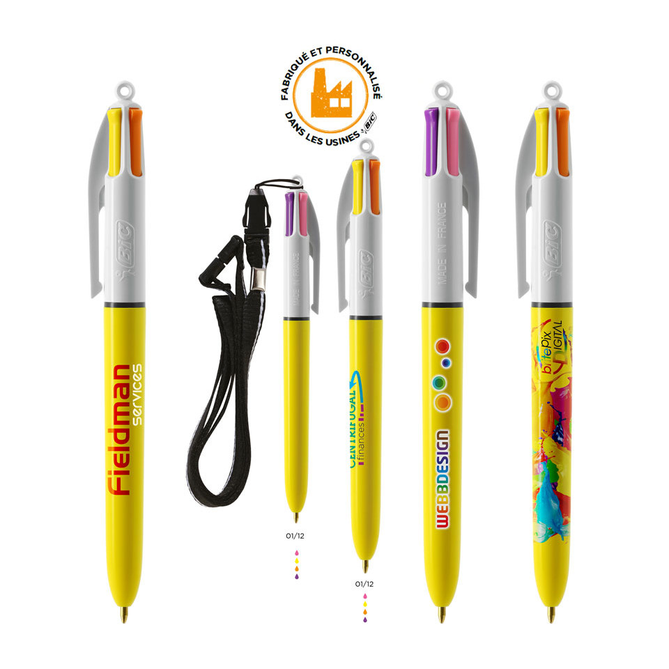 Stylo BIC® 4 couleurs publicitaire SUN