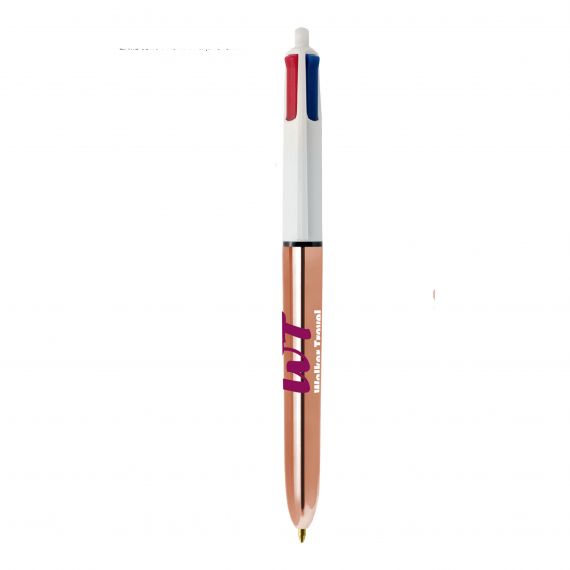 Stylo 4 couleurs publicitaire BIC Shine