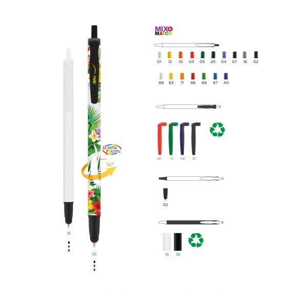 Stylo bille personnalisable BIC Clic Stic Stylus Digital