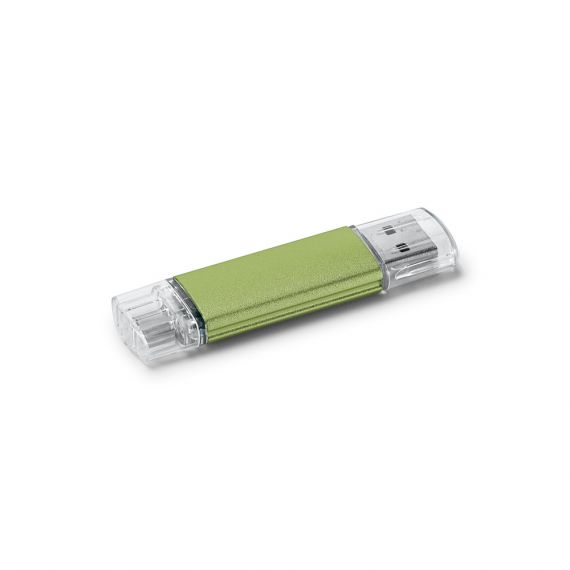 Clé USB personnalisée aluminium double prise multi-USB 2 en 1