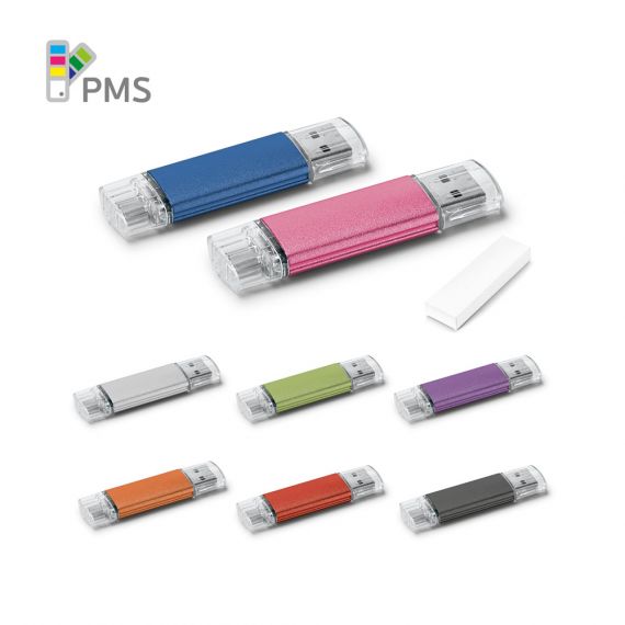 Clé USB personnalisée aluminium double prise multi-USB 2 en 1