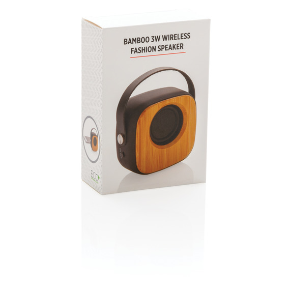 Enceinte fashion en bambou publicitaire 3W