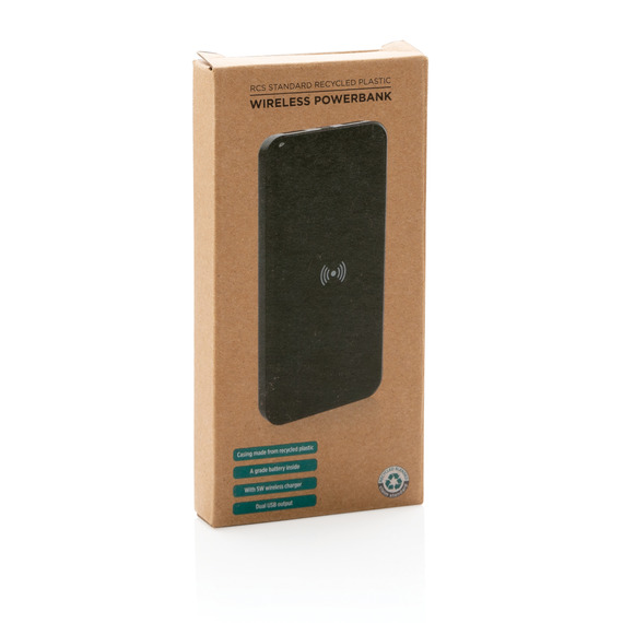 Powerbank publicitaire avec induction en plastique recyclé RCS