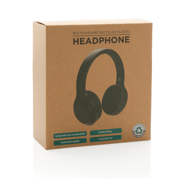 Casque publicitaire audio en plastique recyclé RCS