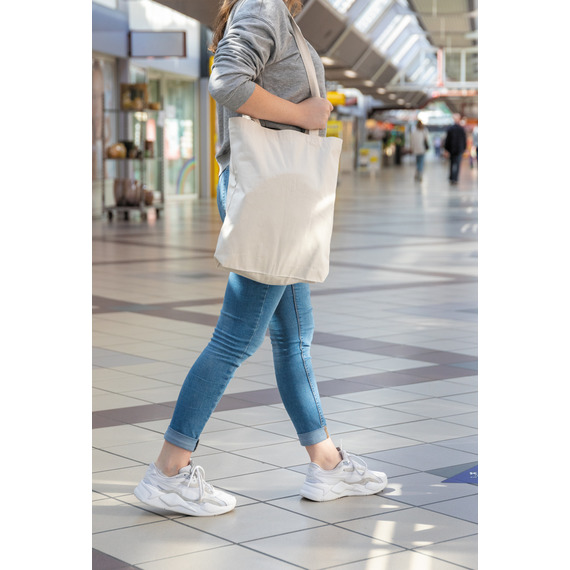 Sac publicitaire shopping type Tote bag Impact en coton recyclé AWARE™ écologique