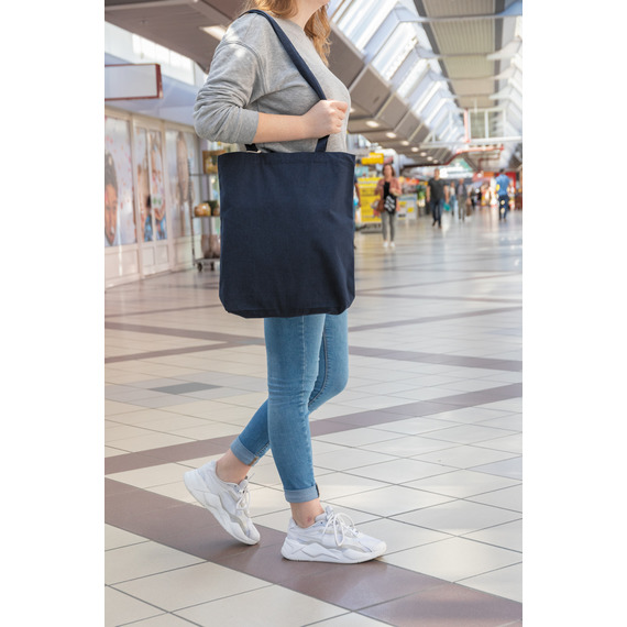 Sac publicitaire shopping type Tote bag Impact en coton recyclé AWARE™ écologique