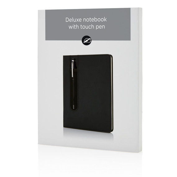 Carnet publicitaire de notes A5 avec stylo tactile Deluxe