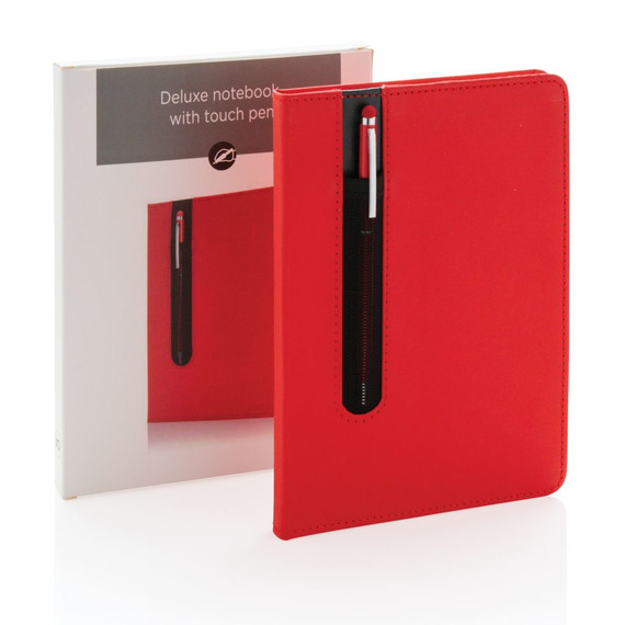 Carnet publicitaire de notes A5 avec stylo tactile Deluxe