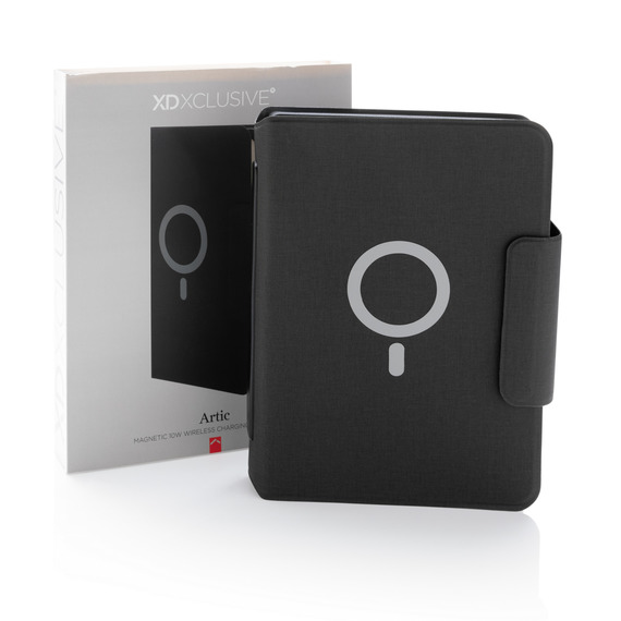 Carnet publicitaire de notes A5 avec chargeur magnétique 10 W Artic