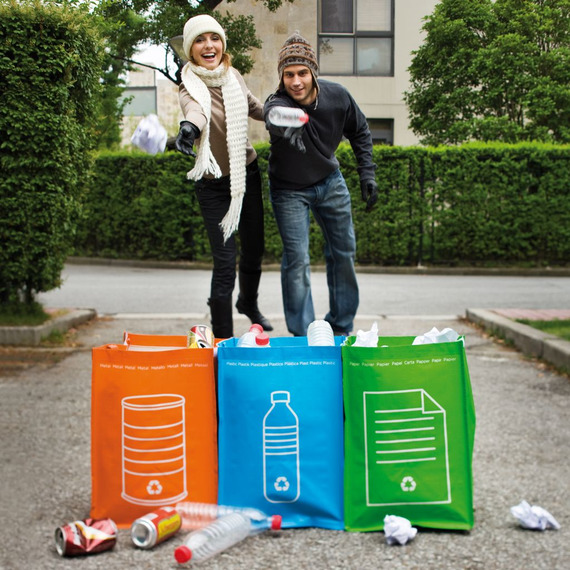 Poubelles à déchets recyclable publicitaire