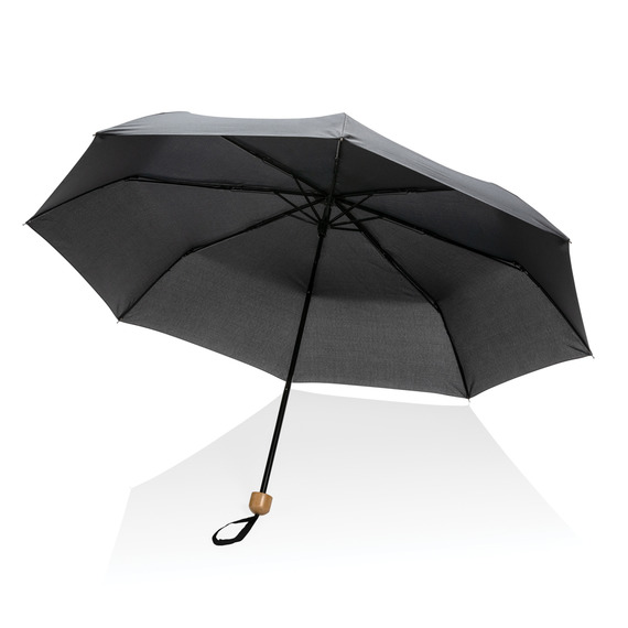 Mini parapluie publicitaire  20.5" rPET 190T poignée bambou Impact AWARE™