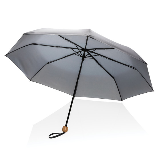 Mini parapluie publicitaire  20.5" rPET 190T poignée bambou Impact AWARE™