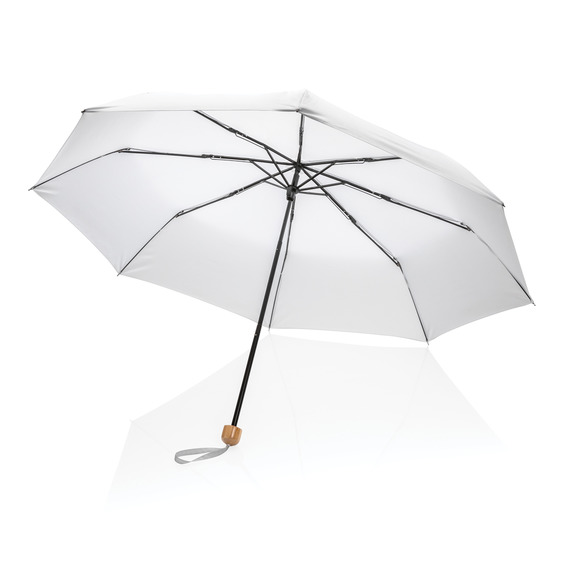 Mini parapluie publicitaire  20.5" rPET 190T poignée bambou Impact AWARE™