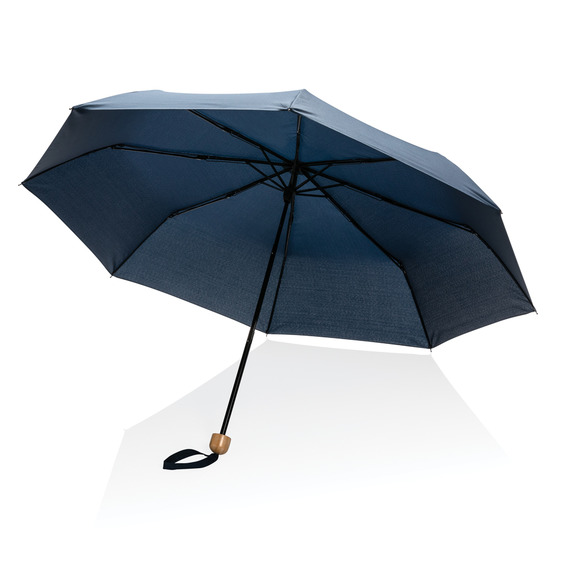 Mini parapluie publicitaire  20.5" rPET 190T poignée bambou Impact AWARE™