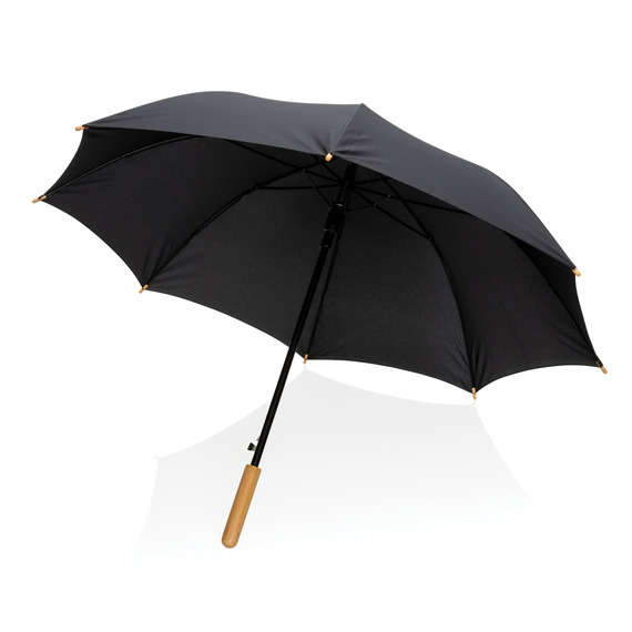 Parapluie publicitaire 23" en rPET et bambou ouverture auto Impact AWARE™