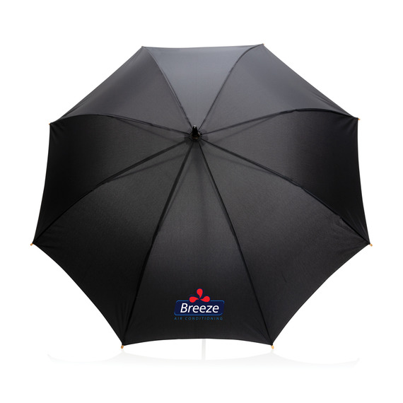 Parapluie publicitaire 23" en rPET et bambou ouverture auto Impact AWARE™