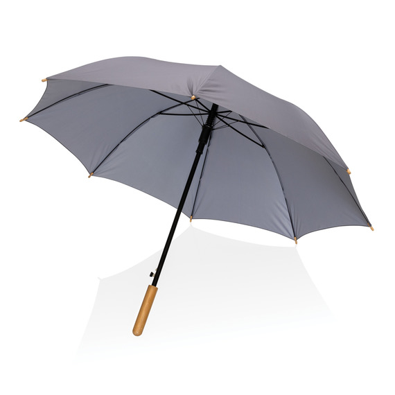 Parapluie publicitaire 23" en rPET et bambou ouverture auto Impact AWARE™