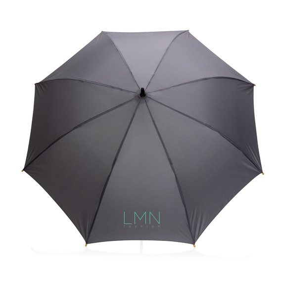 Parapluie publicitaire 23" en rPET et bambou ouverture auto Impact AWARE™