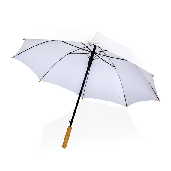 Parapluie publicitaire 23" en rPET et bambou ouverture auto Impact AWARE™