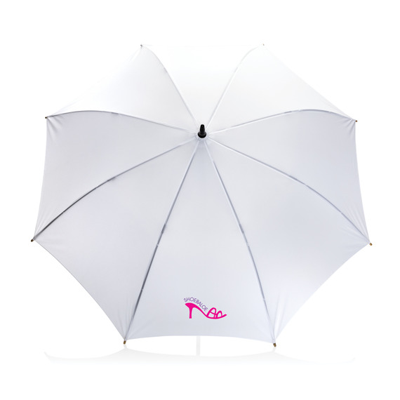 Parapluie publicitaire 23" en rPET et bambou ouverture auto Impact AWARE™