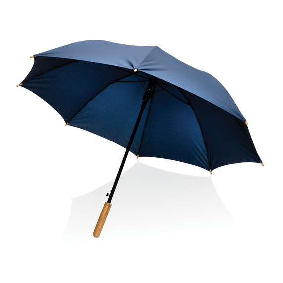 Parapluie publicitaire 23" en rPET et bambou ouverture auto Impact AWARE™