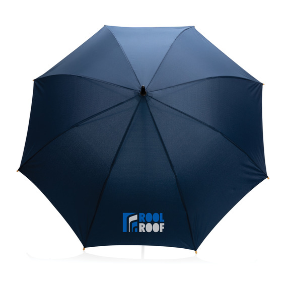 Parapluie publicitaire 23" en rPET et bambou ouverture auto Impact AWARE™