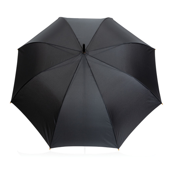 Parapluie publicitaire 27" en rPET et bambou ouverture auto Impact AWARE™