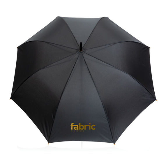 Parapluie publicitaire 27" en rPET et bambou ouverture auto Impact AWARE™