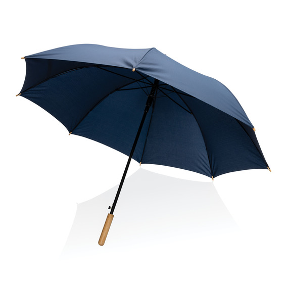 Parapluie publicitaire 27" en rPET et bambou ouverture auto Impact AWARE™