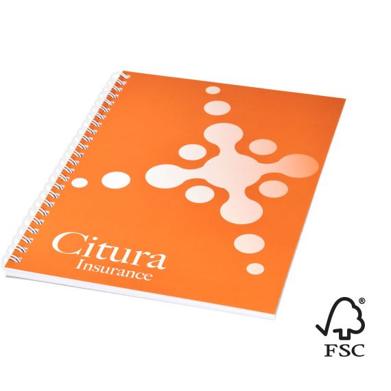 Couverture publicitaire synthétique pour cahier Desk-Mate® FSC A4 Made in Europe