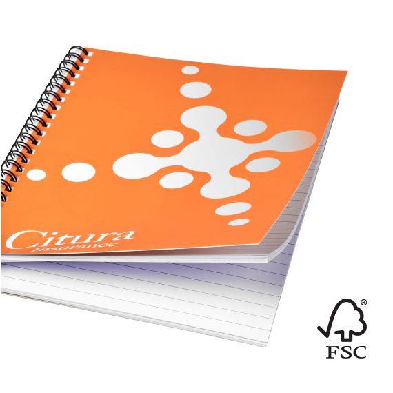 Couverture publicitaire synthétique pour cahier Desk-Mate® FSC A4 Made in Europe