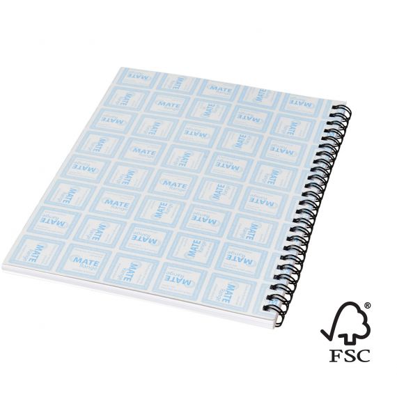 Couverture publicitaire synthétique pour cahier Desk-Mate® FSC A4 Made in Europe