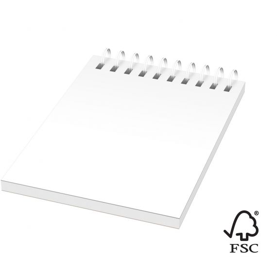 Carnet publicitaire Desk-Mate® FSC à spirale A7 Made in Europe