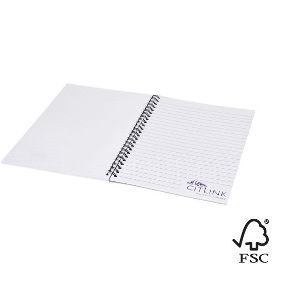 Carnet publicitaire Desk-Mate® FSC à spirale A4 Made in Europe