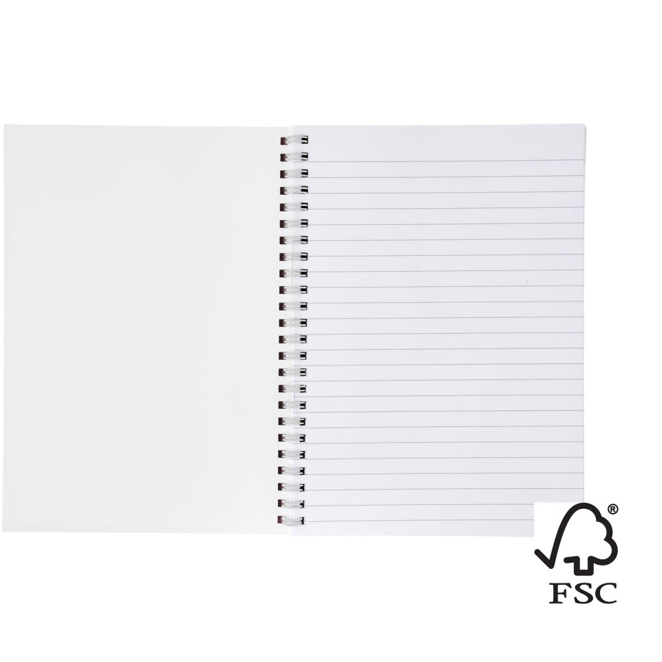 Cahier Desk-Mate® FSC A5 Made in Europe publicitaire Couverture synthétique