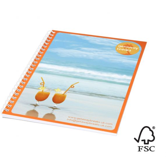 Cahier Desk-Mate® FSC A5 Made in Europe publicitaire Couverture synthétique