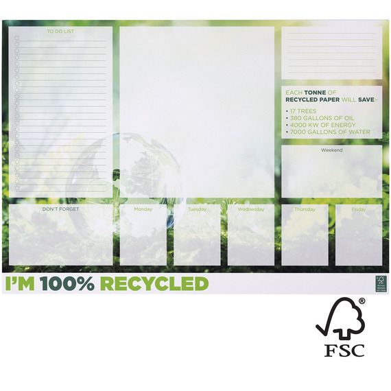 Bloc-notes publicitaire Desk-mate® A2 recyclé FSC