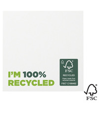 Post-its publicitaires recyclées 75 x 75 mm Sticky-Mate® FSC