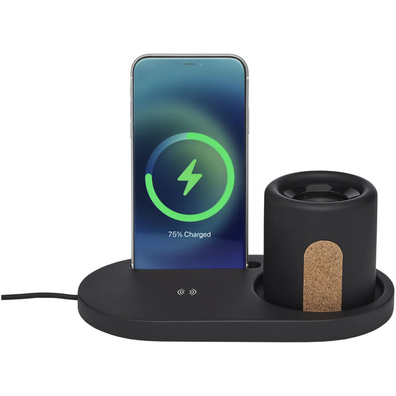 Organiseur de bureau publicitaire et tapis de charge sans fil Klip de 5 W