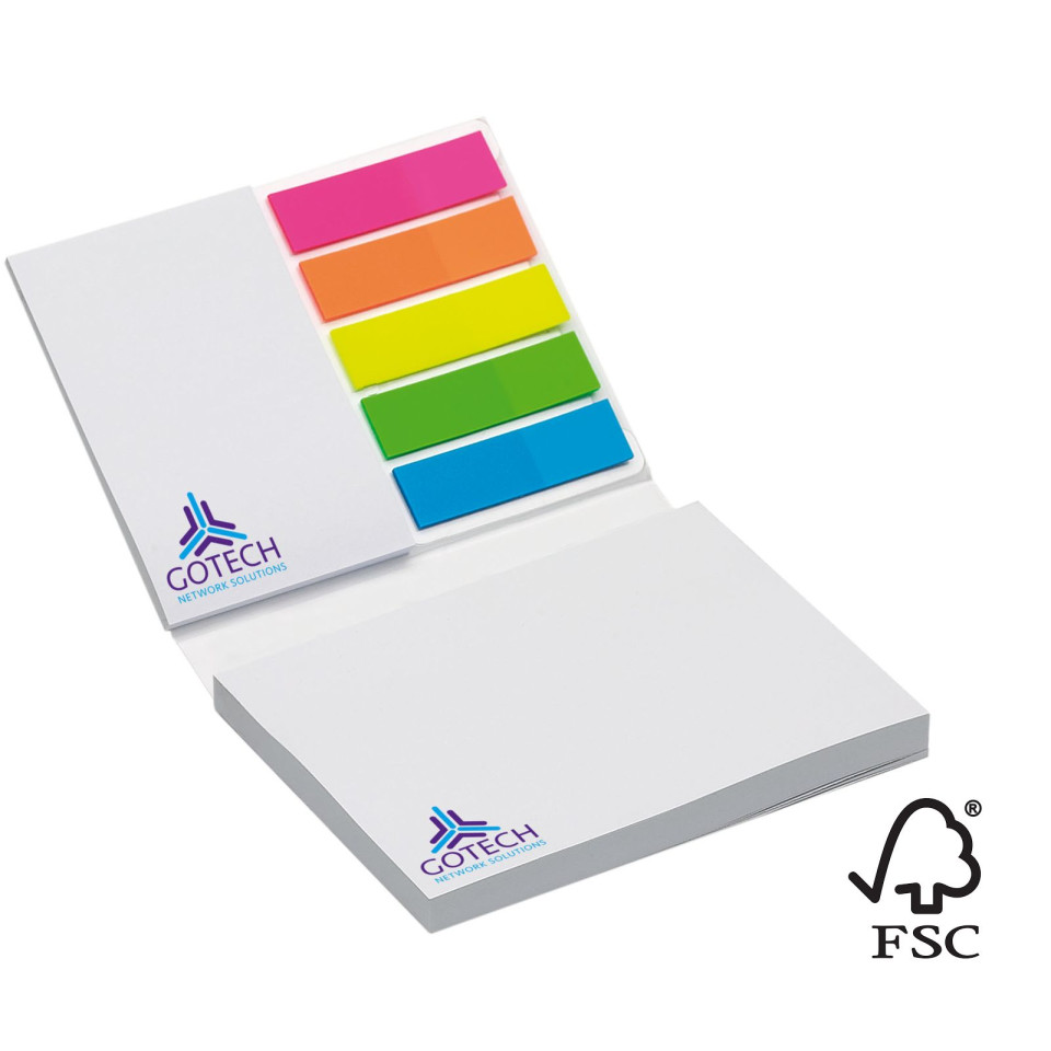 Post-it personnalisé Sticky-Mate® 106x78 mm couverture souple