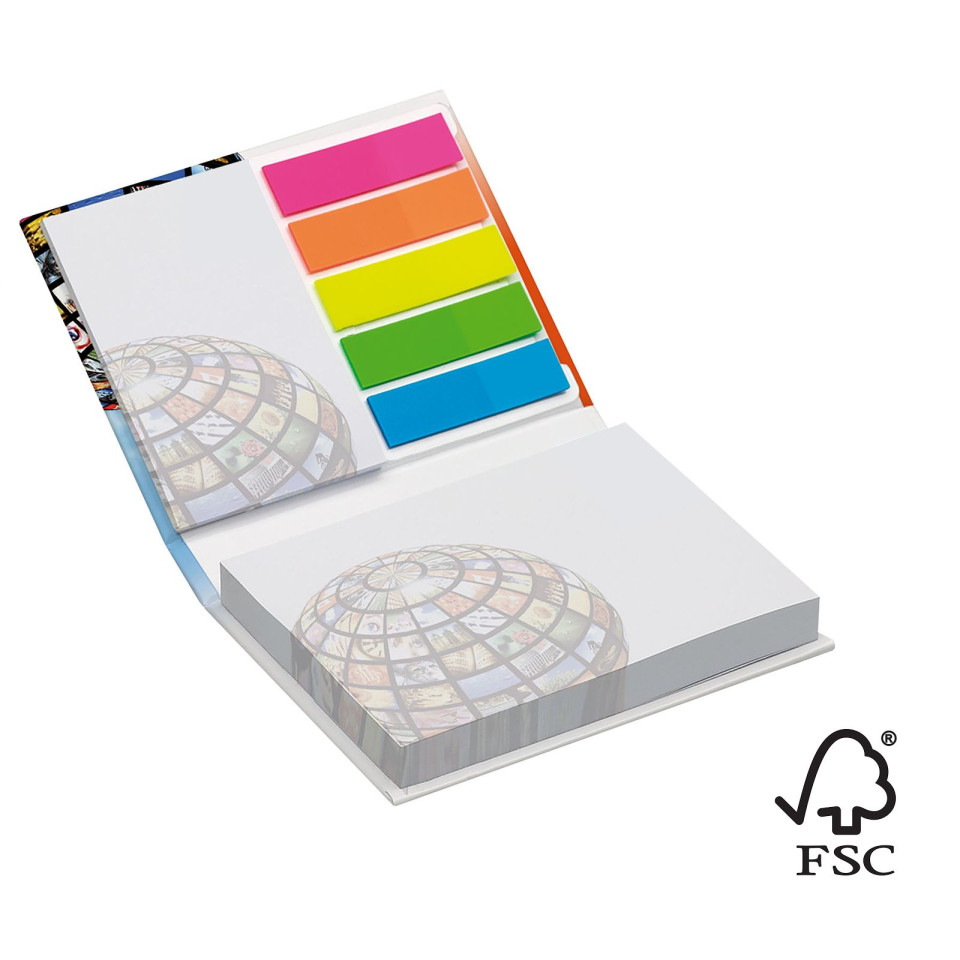 Post-it personnalisé Sticky-Mate® 106x80 mm couverture rigide